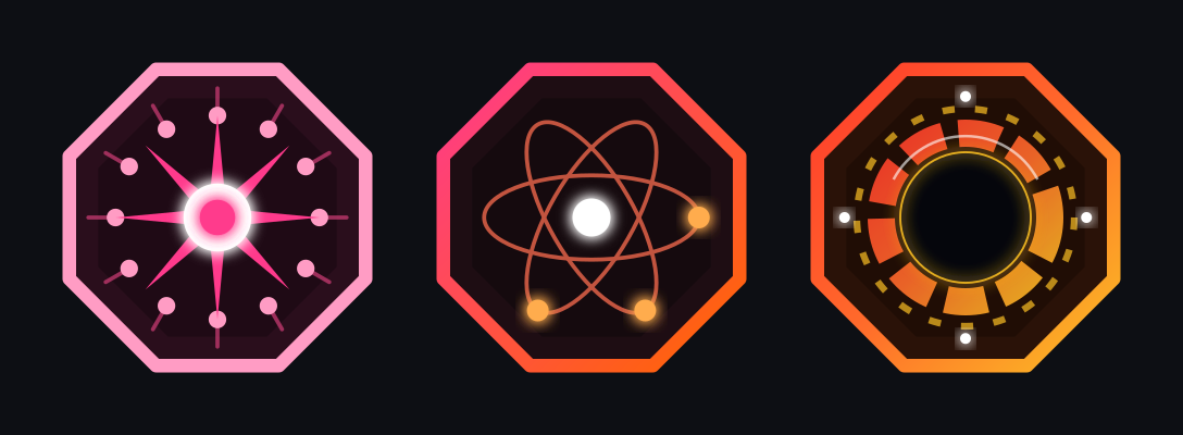 Collapse, Three-Body and Event Horizon: the badges for one, three and ten tournament wins